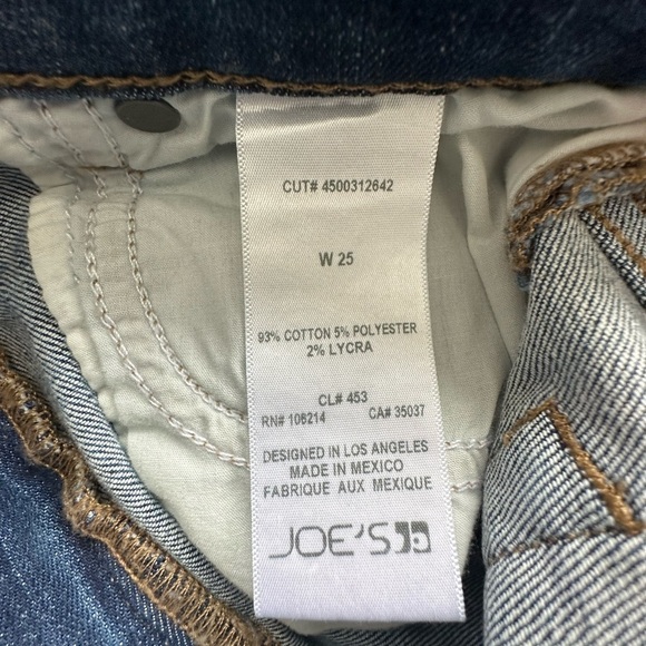 Joe’s Jeans high rise skinny size 25 medium dark blue distressed jeans - Picture 5 of 9